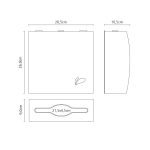 Toalheiro Noble Inox Escovado com dobradiça - Imagem 4