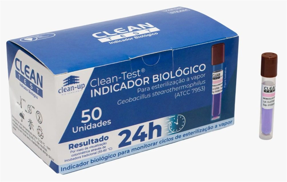 15308061337-50unidades.jpeg CLEAN-TEST INDICADOR BIOLÓGICO – CAIXA COM 50 UNIDADES - Imagem 1