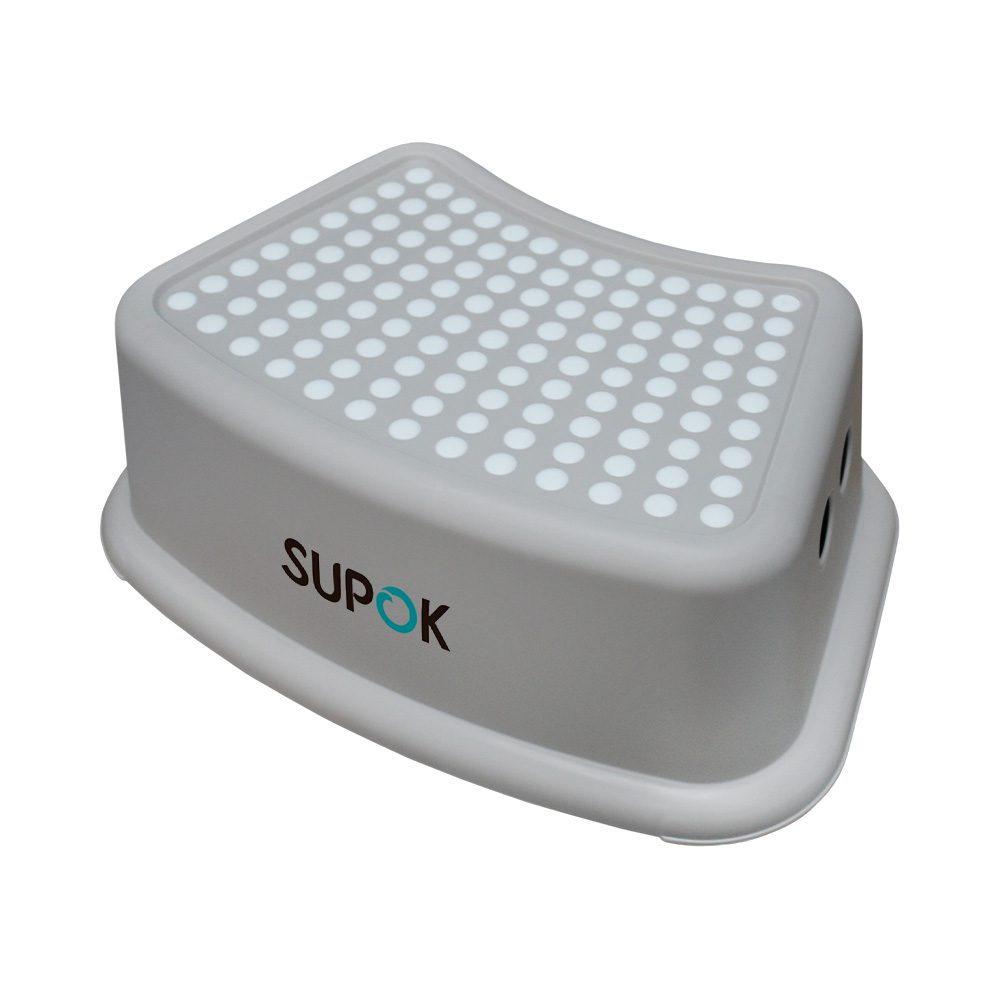 15397365569-supok-cinza.jpg Supok Banquinho Antiderrapante Cinza - Imagem 1