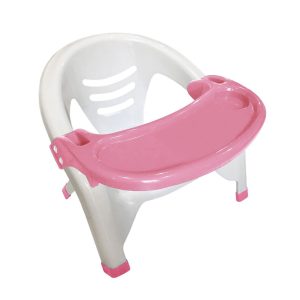 Baby Chair Rosa – Cadeira de Alimentação 2 em 1 com Bandeja Removível