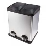LIXEIRA DUPLA 30L INOX – PEDAL E BALDE REMOVIVEL